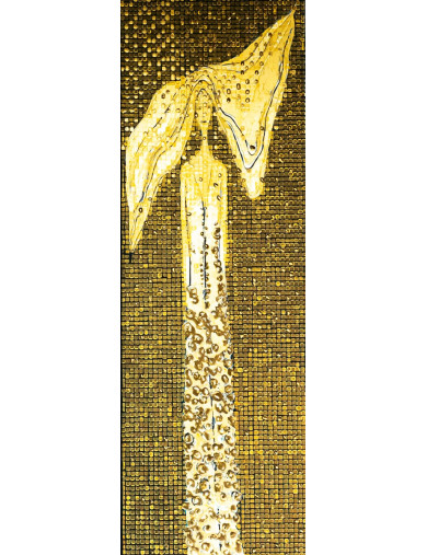 Obraz Znikanie I – tusz i złoto na płótnie – Marzena Królikowska-Kukuła