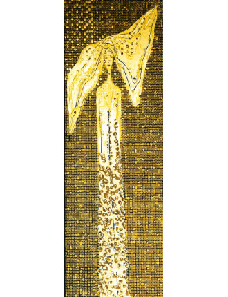 Obraz Znikanie I – tusz i złoto na płótnie – Marzena Królikowska-Kukuła