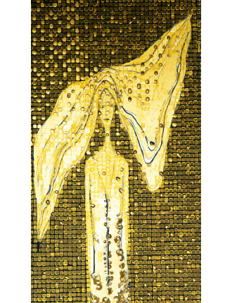 Obraz Znikanie I – tusz i złoto na płótnie – Marzena Królikowska-Kukuła7