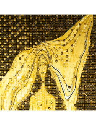 Obraz Znikanie I – tusz i złoto na płótnie – Marzena Królikowska-Kukuła8